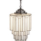 Meyda Lighting Paramount 18" Antique Iron Gate Pendant Light With White Art Shade Glass