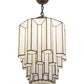 Meyda Lighting Paramount 18" Antique Iron Gate Pendant Light With White Art Shade Glass