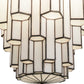 Meyda Lighting Paramount 18" Antique Iron Gate Pendant Light With White Art Shade Glass
