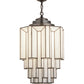 Meyda Lighting Paramount 18" Antique Iron Gate Pendant Light With White Art Shade Glass