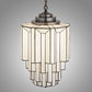 Meyda Lighting Paramount 18" Light Craftsman Brown Pendant Light With White Art Shade Glass