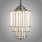 Meyda Lighting Paramount 18" Light Craftsman Brown Pendant Light With White Art Shade Glass