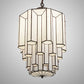 Meyda Lighting Paramount 18" Light Craftsman Brown Pendant Light With White Art Shade Glass