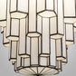 Meyda Lighting Paramount 18" Light Craftsman Brown Pendant Light With White Art Shade Glass