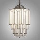 Meyda Lighting Paramount 18" Light Craftsman Brown Pendant Light With White Art Shade Glass