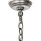 Meyda Lighting Paramount 18" Nickel Pendant Light With White Art Shade Glass