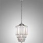 Meyda Lighting Paramount 18" Nickel Pendant Light With White Art Shade Glass