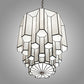 Meyda Lighting Paramount 18" Nickel Pendant Light With White Art Shade Glass