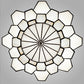 Meyda Lighting Paramount 18" Nickel Pendant Light With White Art Shade Glass