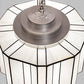 Meyda Lighting Paramount 18" Nickel Pendant Light With White Art Shade Glass