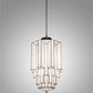 Meyda Lighting Paramount 24" 8-Light Blackened Brass Pendant Light With White Art Shade Glass