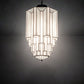 Meyda Lighting Paramount 24" 8-Light Blackened Brass Pendant Light With White Art Shade Glass