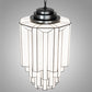 Meyda Lighting Paramount 24" 8-Light Blackened Brass Pendant Light With White Art Shade Glass