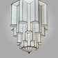 Meyda Lighting Paramount 24" Antique Iron Gate Flush Mount Light With White Art Shade Glass