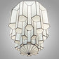 Meyda Lighting Paramount 24" Antique Iron Gate Flush Mount Light With White Art Shade Glass