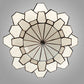Meyda Lighting Paramount 24" Antique Iron Gate Flush Mount Light With White Art Shade Glass