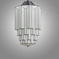 Meyda Lighting Paramount 24" Blackened Brass Pendant Light With White Art Shade Glass