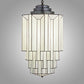 Meyda Lighting Paramount 24" Blackened Brass Pendant Light With White Art Shade Glass