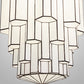 Meyda Lighting Paramount 24" Blackened Brass Pendant Light With White Art Shade Glass
