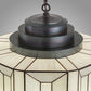 Meyda Lighting Paramount 24" Blackened Brass Pendant Light With White Art Shade Glass