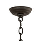 Meyda Lighting Paramount 24" Craftsman Brown Pendant Light With White Opaque Shade Glass