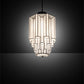 Meyda Lighting Paramount 24" Craftsman Brown Pendant Light With White Opaque Shade Glass