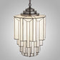 Meyda Lighting Paramount 24" Craftsman Brown Pendant Light With White Opaque Shade Glass