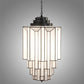 Meyda Lighting Paramount 24" Craftsman Brown Pendant Light With White Opaque Shade Glass