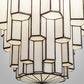 Meyda Lighting Paramount 24" Craftsman Brown Pendant Light With White Opaque Shade Glass