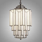 Meyda Lighting Paramount 24" Craftsman Brown Pendant Light With White Opaque Shade Glass