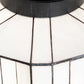 Meyda Lighting Paramount 255165 24" Antique Iron Gate Flush Mount Light With White Art Shade Glass