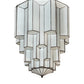 Meyda Lighting Paramount 255165 24" Antique Iron Gate Flush Mount Light With White Art Shade Glass