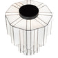 Meyda Lighting Paramount 255165 24" Antique Iron Gate Flush Mount Light With White Art Shade Glass