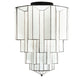 Meyda Lighting Paramount 255165 24" Antique Iron Gate Flush Mount Light With White Art Shade Glass