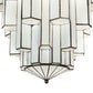 Meyda Lighting Paramount 255165 24" Antique Iron Gate Flush Mount Light With White Art Shade Glass