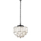Meyda Lighting Paramount 255168 18" Antique Iron Gate Pendant Light With White Art Shade Glass