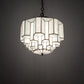 Meyda Lighting Paramount 255168 18" Antique Iron Gate Pendant Light With White Art Shade Glass