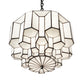 Meyda Lighting Paramount 255168 18" Antique Iron Gate Pendant Light With White Art Shade Glass
