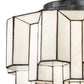Meyda Lighting Paramount 255168 18" Antique Iron Gate Pendant Light With White Art Shade Glass