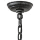 Meyda Lighting Paramount 255168 18" Antique Iron Gate Pendant Light With White Art Shade Glass