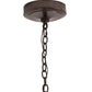 Meyda Lighting Paramount 28" 3-Light Craftsman Brown Pendant Light With White Art Shade Glass
