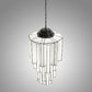 Meyda Lighting Paramount 28" 3-Light Craftsman Brown Pendant Light With White Art Shade Glass