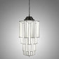 Meyda Lighting Paramount 28" 3-Light Craftsman Brown Pendant Light With White Art Shade Glass