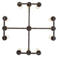 Meyda Lighting Parker 48" 12-Light Classic Rust Chandelier With Fleshtone Idalight Shade