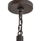 Meyda Lighting Parker 48" 12-Light Classic Rust Chandelier With Fleshtone Idalight Shade