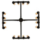 Meyda Lighting Parker 60" 16-Light Cafe Noir Chandelier With Sahara Taupe Idalight Shade