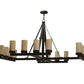 Meyda Lighting Parker 60" 16-Light Cafe Noir Chandelier With Sahara Taupe Idalight Shade