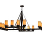Meyda Lighting Parker 60" 16-Light Cafe Noir Chandelier With Sahara Taupe Idalight Shade