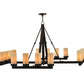 Meyda Lighting Parker 60" 16-Light Cafe Noir Chandelier With Sahara Taupe Idalight Shade