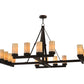 Meyda Lighting Parker 60" 16-Light Cafe Noir Chandelier With Sahara Taupe Idalight Shade